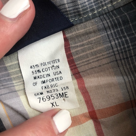 Wrangler short sleeve Pearl snap Sz XL - Picture 5 of 7